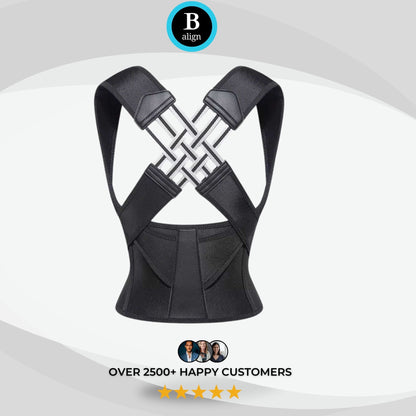 Back Brace Posture Corrector, Shoulder Straightener Adjustable Full Back Support Upper and Lower Pain Relief